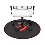 Arozzi Zona Hard Floor Chair Mat, 47.64" Dia., Black/Red (AZ-ZONA-PAD-BR)~#|#~sp112495529_sc7