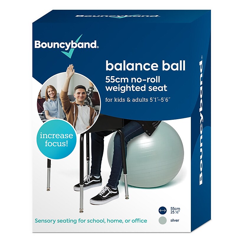 Bouncy Bands Balance Ball, 55cm, Silver (BBAWBS55SI) image 1
