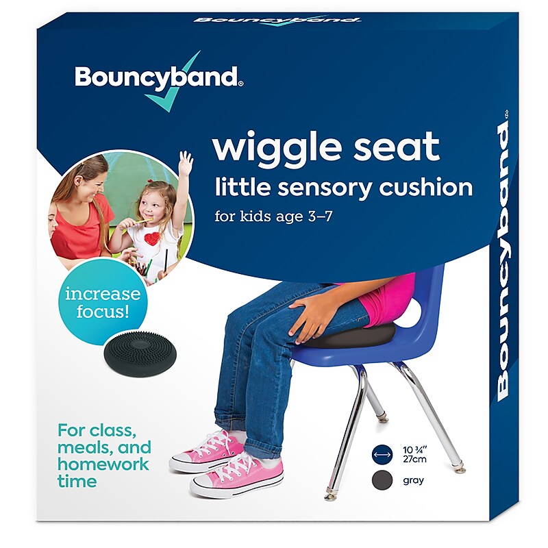 Bouncyband Little Sensory Wiggle Seat, Dark Gray (BBAWS27GY) image 1