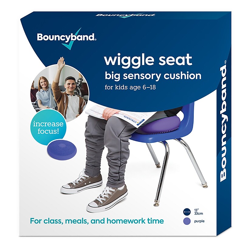 Bouncy Bands Big Sensory Wiggle Seat, Purple (BBAWS33PU) image 1