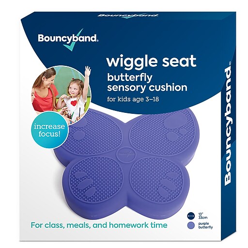 Bouncy Bands Butterfly Sensory Wiggle Seat, Purple (BBAWSSBUPU) Staples