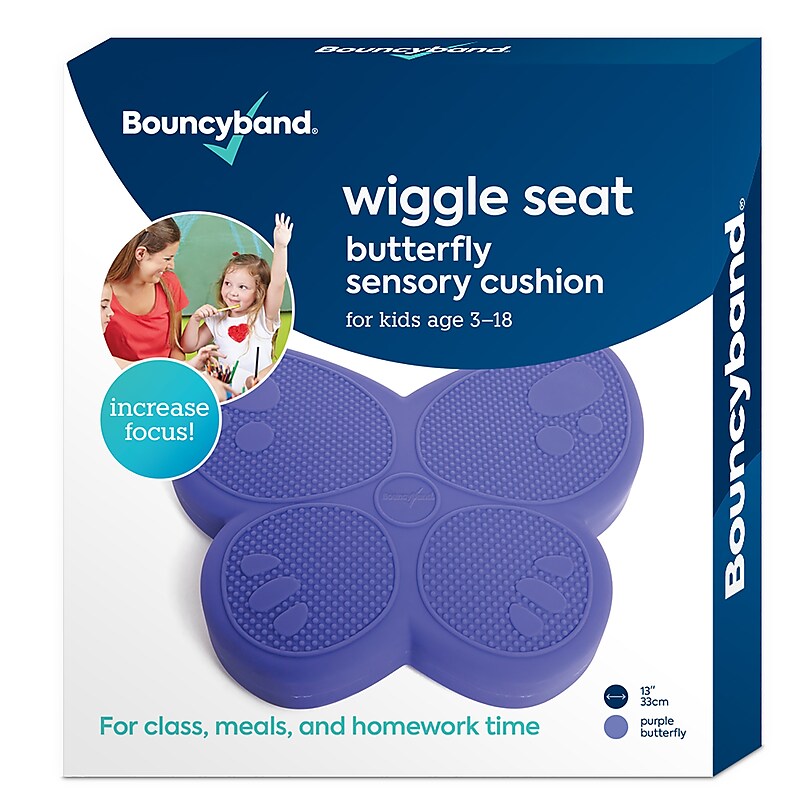 Bouncy Bands Butterfly Sensory Wiggle Seat, Purple (BBAWSSBUPU) image 1