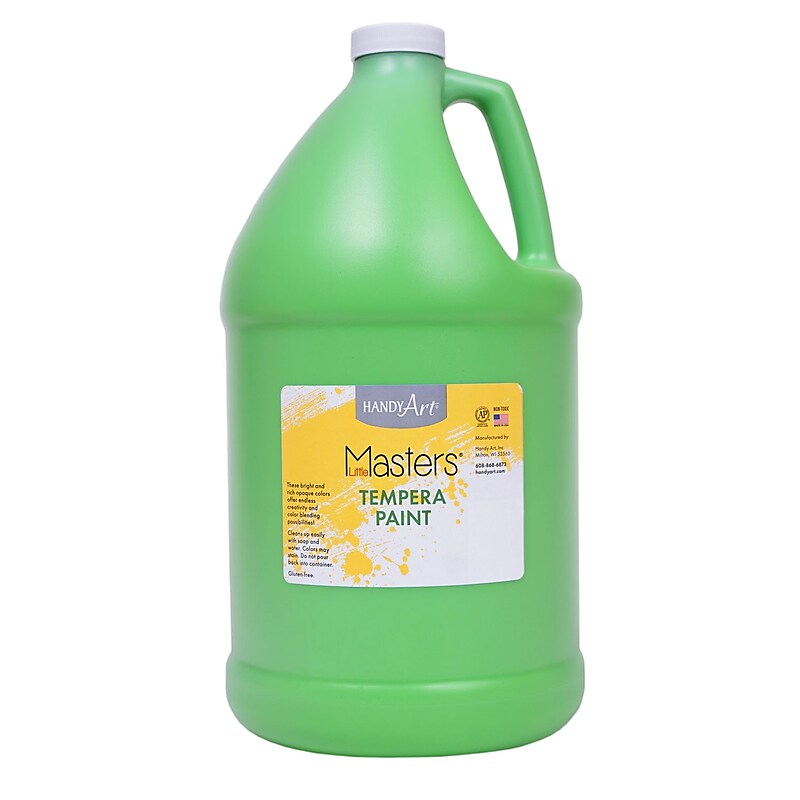 Handy Art Little Masters Tempera Paint, Light Green, Gallon (RPC204742) image 1