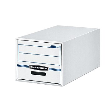Bankers Box StaxonSteel Legal Storage Drawers - 6-Pack Stackable Steel Frame Drawers