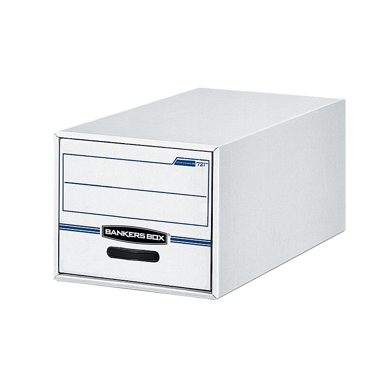 Bankers Box Stor/Drawer File Storage Drawer, Letter Size, White/Blue (00721) image 1