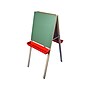 Flipside Child's Double Dry-/Wet-Erase Easel, 44", White/Green/Red/Wood, Assorted Materials (17307)~#|#~sp112853322_sc7