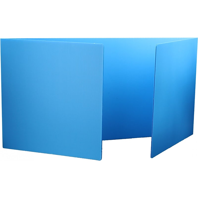 Flipside Premium 18" x 46.5" Study Carrel Panel, Blue, 12/Pack (19372-12) image 1