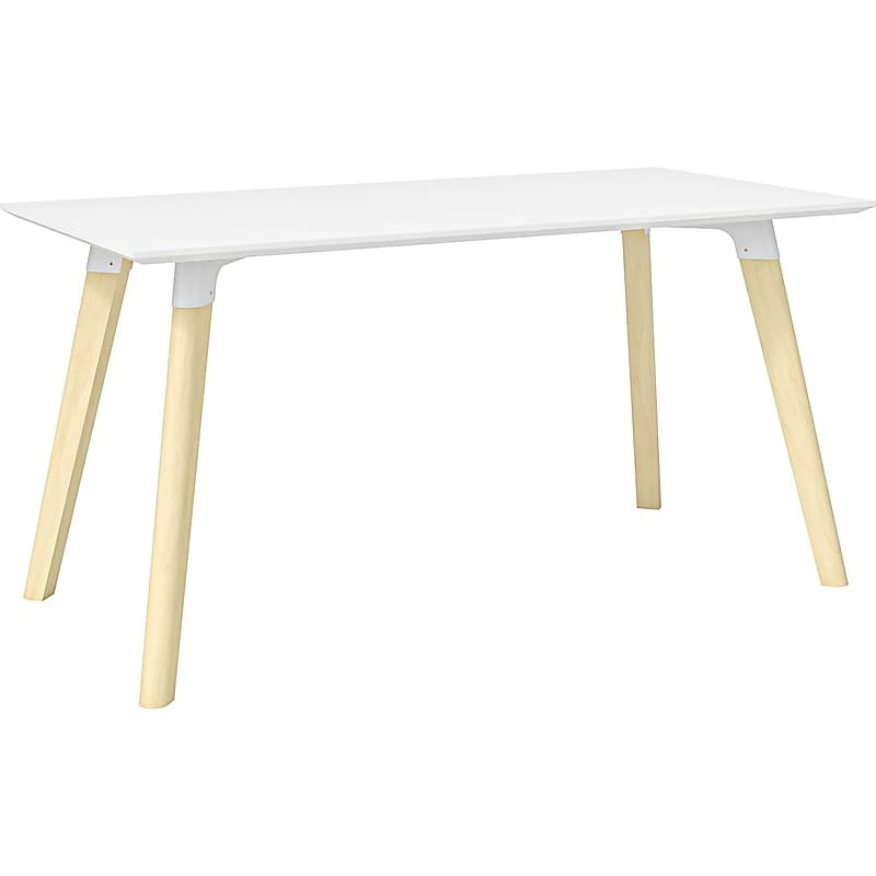 Safco Resi 60" Table Desk, Maple/White (RESDES3060) image 1