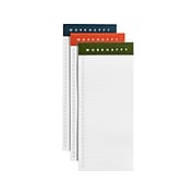 Poppin Work Happy Magnetic List Pads, Lagoon/Clay/Olive, 50 Sheets/Pad, 3 Pads/Pack (106511)