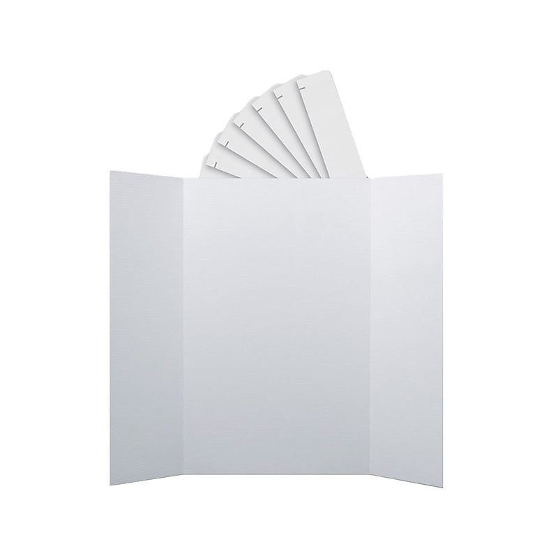 Flipside Presentation Board and Header Set, 3' x 4', White, 24/Pack (30242) image 1