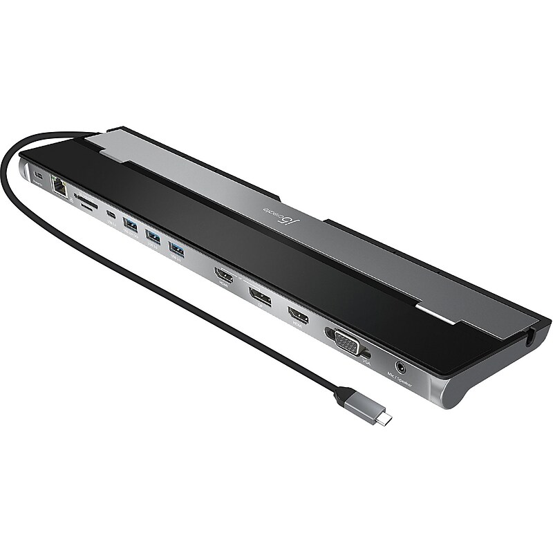 j5create Universal USB-C Triple-Monitor Docking Station for Apple MacBook/Windows Laptops (JCD543) image 1
