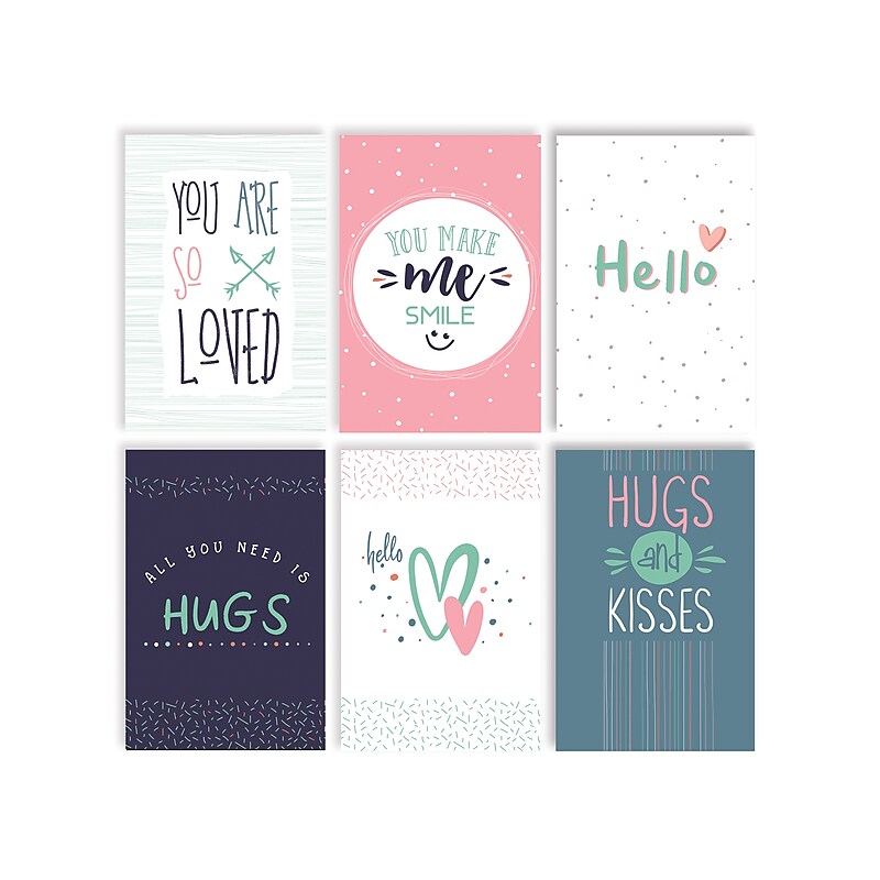 Better Office Assorted Cards with Envelopes, 6" x 4", Multicolor, 100/Pack (64562) image 1