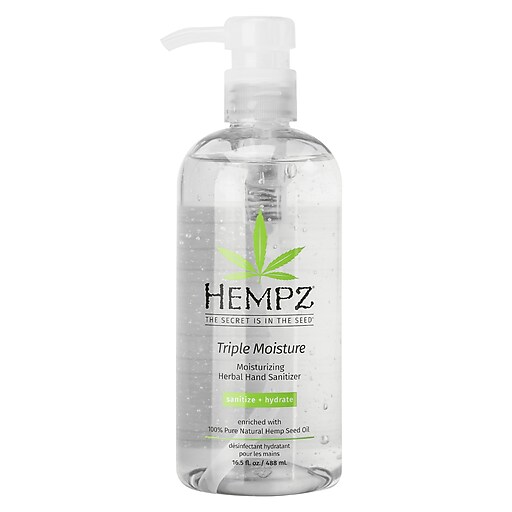 Hempz Antibacterial Gel Hand Sanitizer, Herbal Triple Moisture Moisturizing, 16.5 fl. oz. Pump