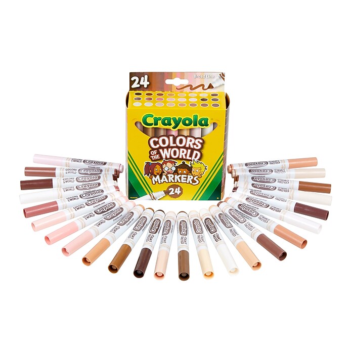 Crayola Colors of the World Permanent Markers, Broad, Assorted