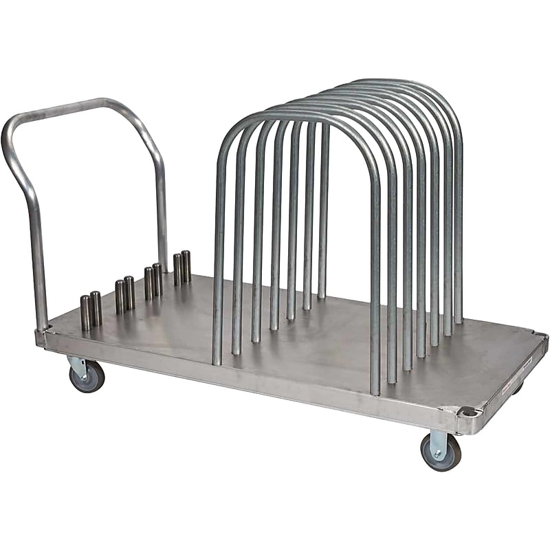 Quick Dam Flood Gate Aluminum Mobile Utility Cart with Front Swivel Wheels, Silver (QDFGFC) image 1