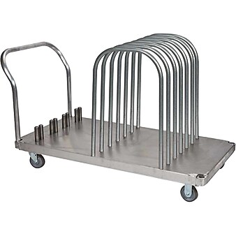 Quick Dam Flood Gate Aluminum Mobile Utility Cart with Front Swivel Wheels, Silver (QDFGFC)