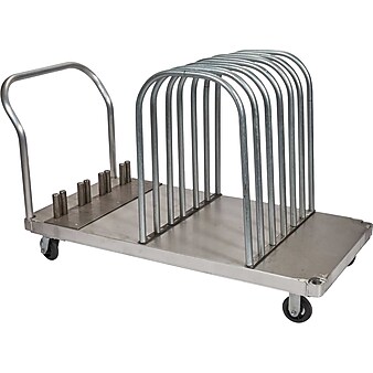 Quick Dam Flood Gate Aluminum Mobile Utility Cart with Front Swivel Wheels, Silver (QDFGFC)