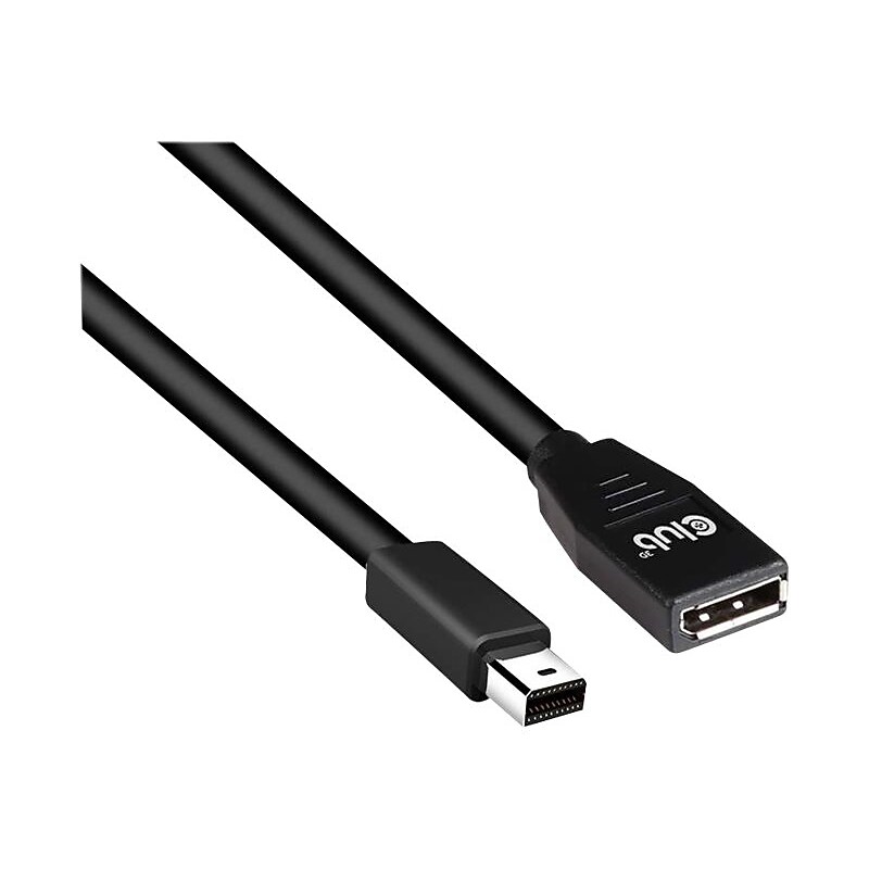 Club 3D CAC-1121 3.3' Mini DisplayPort/DisplayPort Audio/Video Cable, Black image 1