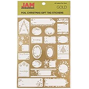 JAM Paper® To/From Christmas Gift Tag Stickers, Gold Foil, 40/Pack (2207016164)
