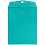 JAM Paper 9" x 12" Open End Catalog Colored Envelopes with Clasp Closure, Sea Blue Recycled, 10/Pack (900906997B)~#|#~sp113368658_sc7