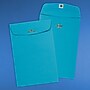 JAM Paper 6 x 9 Open End Catalog Colored Envelopes with Clasp Closure, Blue Recycled, 100/Pack (V0128123)~#|#~sp113368778_sc7