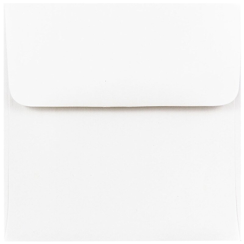 JAM Paper 4.5 x 4.5 Square Invitation Envelopes, White, 50/Pack (439911145I) image 1