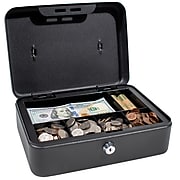 Royal Sovereign Money Handling Security Box Cash Box 6 Compartments, Black (RSCB-200)
