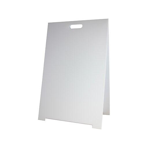 Flipside DryErase Marquee Easel, 35.5", White Corrugated Plastic