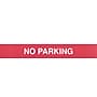 Queue Solutions WeatherMaster 250 2" Yellow Nylon Crowd Control Belt Barrier, Red - NO PARKING (WMR250Y-RWNP110)~#|#~sp113452704_sc7