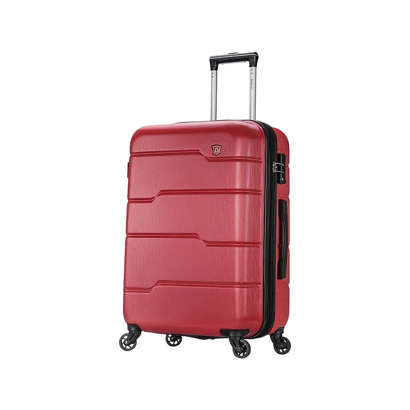 DUKAP Rodez 24" Hardside Suitcase, 4-Wheeled Spinner, TSA Checkpoint Friendly, Red (DKROD00M-RED) image 1