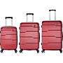 DUKAP Rodez 3-Piece Hardside Spinner Luggage Set, TSA Checkpoint Friendly, Red (DKRODSML-RED)~#|#~sp113452887_sc7