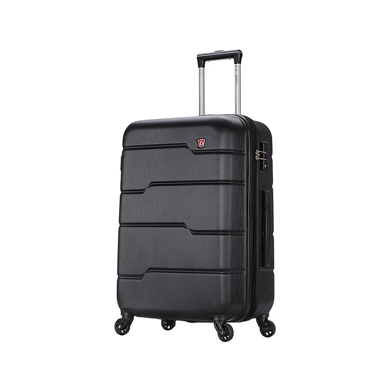 DUKAP Rodez 24" Hardside Suitcase, 4-Wheeled Spinner, TSA Checkpoint Friendly, Black (DKROD00M-BLK) image 1
