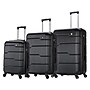 DUKAP Rodez 3-Piece Hardside Spinner Luggage Set, TSA Checkpoint Friendly, Black (DKRODSML-BLK)~#|#~sp113452906_sc7