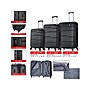 DUKAP Rodez 3-Piece Hardside Spinner Luggage Set, TSA Checkpoint Friendly, Black (DKRODSML-BLK)~#|#~sp113452913_sc7