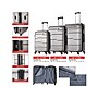 DUKAP Rodez 3-Piece Hardside Spinner Luggage Set, TSA Checkpoint Friendly, Silver (DKRODSML-COA)~#|#~sp113452948_sc7