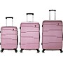 DUKAP Rodez 3-Piece Hardside Spinner Luggage Set, TSA Checkpoint Friendly, Rose Gold (DKRODSML-ROS)~#|#~sp113452950_sc7