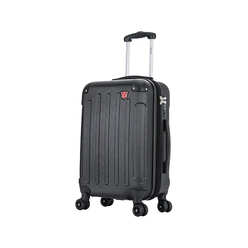 DUKAP Intely 20" Hardside Suitcase, 4-Wheeled Spinner, TSA Checkpoint Friendly, Black (DKINT00S-BLK) image 1