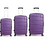 DUKAP Rodez 3-Piece Hardside Spinner Luggage Set, TSA Checkpoint Friendly, Purple (DKRODSML-PUR)~#|#~sp113452983_sc7