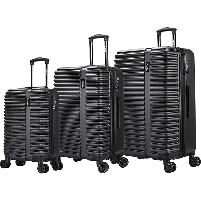 InUSA Ally 3-Piece Hardside Spinner Luggage Set, TSA Checkpoint