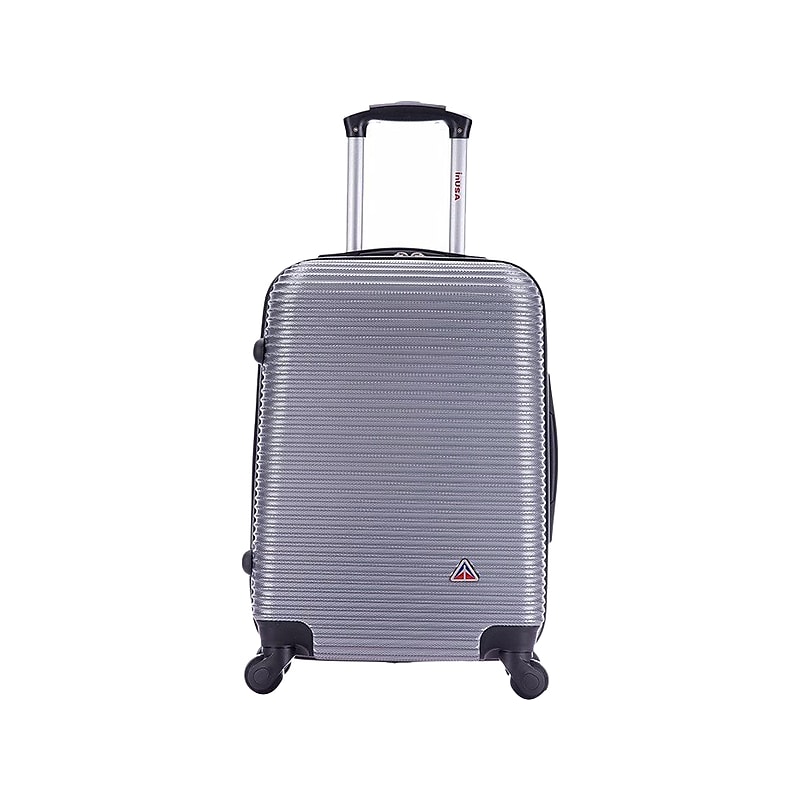 InUSA Royal 20" Hardside Carry-On Suitcase, 4-Wheeled Spinner, TSA Checkpoint Friendly, Silver (IUROY00S-SIL) image 1