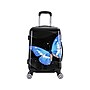 InUSA 20" Hardside Butterfly Carry-On Suitcase, 4-Wheeled Spinner, TSA Checkpoint Friendly, Black Butterfly (IUAPC00S-BBU)~#|#~sp113453279_sc7