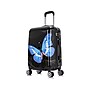 InUSA 20" Hardside Butterfly Carry-On Suitcase, 4-Wheeled Spinner, TSA Checkpoint Friendly, Black Butterfly (IUAPC00S-BBU)~#|#~sp113453280_sc7