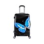 InUSA 24" Hardside Butterfly Suitcase, 4-Wheeled Spinner, TSA Checkpoint Friendly, Black Butterfly (IUAPC00M-BBU)~#|#~sp113453286_sc7