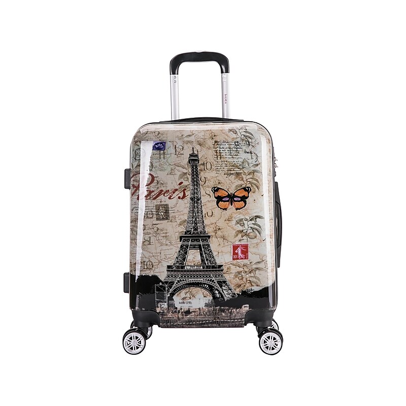 InUSA 20" Hardside Paris Carry-On Suitcase, 4-Wheeled Spinner, TSA Checkpoint Friendly, Paris (IUAPC00S-PAR) image 1