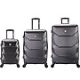 DUKAP Zonix Hardside Spinner Luggage Set, Black (DKZONSML-BLK)~#|#~sp113453563_sc7