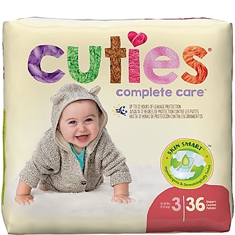 Cuties Premium Jumbo Diapers, Size 3, 144/PK (CR3001)