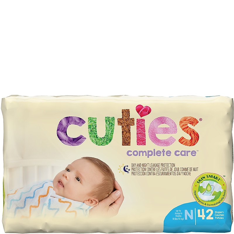 Cuties Complete Care Baby Diapers, Size Newborn, 168 count (CR0001) image 1