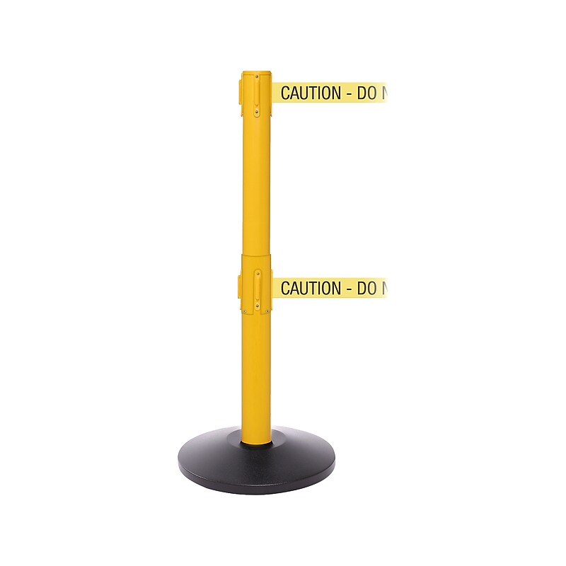 Queue Solutions SafetyPro Twin 250 2" Steel Crowd Control Barrier, Yellow (SPROTwin250Y-YBC110) image 1