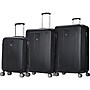 DUKAP Crypto 3-Piece Hardside Spinner Luggage Set, TSA Checkpoint Friendly, Black (DKCRYSML-BLK)~#|#~sp113583521_sc7