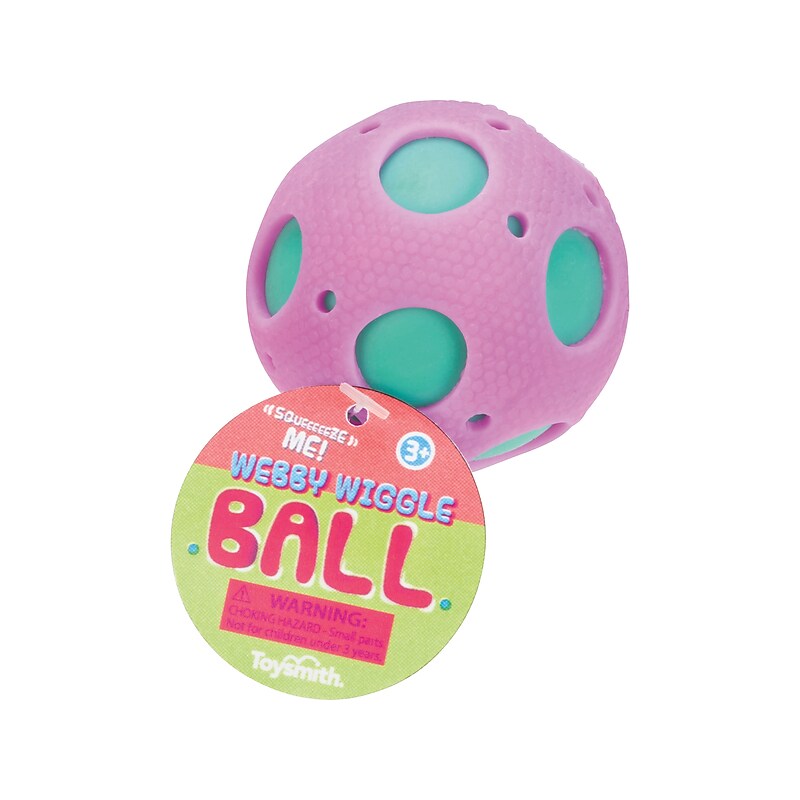 Toysmith Webby Wiggly Stress Ball, Assorted Colors (9632) image 1